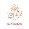 Maha shivaratri concept icon