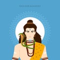 Maha Shivaratri Creative Vector with Lord Shiva\'s Beautiful Illustration