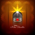 Maha Shivratri background with glowing shiv linga