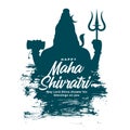 Maha shivratri background with lord shiva silhouette Royalty Free Stock Photo