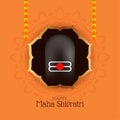 Maha Shivratri background with shiv linga design