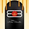 Maha Shivratri background with shiv linga design