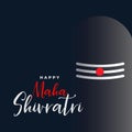 Maha shivratri background with shivling illustration
