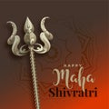 Maha shivratri background with trishul weapon