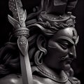 Maha Shivratri concept with trident sword sculpture background. Indian Culture and festival. Generative AI
