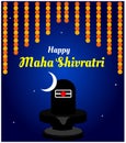 Maha Shivratri Decorative Background Vector Design Royalty Free Stock Photo