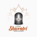 maha shivratri devotional background with shiv lingam Royalty Free Stock Photo