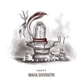 Maha shivratri festival background with shiv ling celebration background