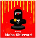 Maha Shivratri Festival Greeting With Shivling Design