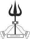 Maha Shivratri icon, Shivratri concept icon, Happy Shivratri black vector icon.