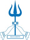 Maha Shivratri icon, Shivratri concept icon, Happy Shivratri blue vector icon.