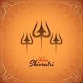 Maha Shivratri religious background with trishul