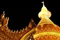 Maha Wizaya Pagoda at Night Royalty Free Stock Photo