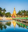 Maha Wizaya pagoda in Yangon. Myanmar. Royalty Free Stock Photo