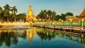 Maha Wizaya pagoda in Yangon. Myanmar. Panorama