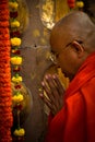 Mahabodhi Temple of Bodh Gaya,India at Puja festival