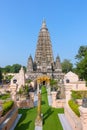 Mahabodhi temple, bodh gaya, India. The site where Gautam Buddha attained enlightenment Royalty Free Stock Photo