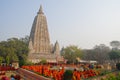 Mahabodhi temple, bodh gaya, India. The site where Gautam Buddha Royalty Free Stock Photo