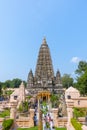 Mahabodhi temple, the site where Gautam Buddha attained enlightenment Royalty Free Stock Photo