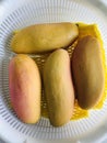 Mahachanok mango or Rainbow mango. Royalty Free Stock Photo