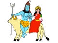 Mahadev And mahadevi Drawings