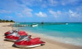 Mahahual Caribbean beach in Costa Maya Royalty Free Stock Photo