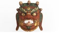mahakala mask with white background Royalty Free Stock Photo