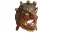 mahakala mask with white background Royalty Free Stock Photo