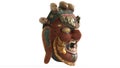 mahakala mask with white background Royalty Free Stock Photo