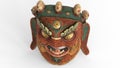 mahakala mask with white background Royalty Free Stock Photo
