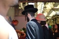 Haredi jew, ultra orthodox man in Mahane Yehuda, shuk, Jewish grocery market in Jerusalem, Israel
