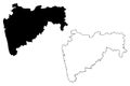 Maharashtra map vector