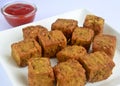 Maharashtrian Snack kothimbir vadi Royalty Free Stock Photo