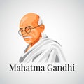 Mahatma gandhi indian freedom fighter. vector illustration Royalty Free Stock Photo