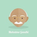 Mahatma Gandhi. Minimalist portrait. Non-violence concept. Vector illustration, flat design Royalty Free Stock Photo