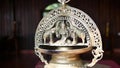 Mahavidya great wisdom Devi Kamalatmika Kamala Gold indian goddess and two elephant sculpture