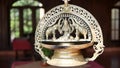 Mahavidya great wisdom Devi Kamalatmika Kamala Gold indian goddess and two elephant sculpture
