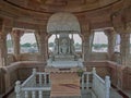 MAHAVIRA and Neminathji in top floor of kirti stambh Chandraprabhu Digambar Jain Bhavan Jinalay 12th Bhiloda Aravalli Gujarat