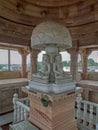 MAHAVIRA and Neminathji in top floor of kirti stambh Chandraprabhu Digambar Jain Bhavan Jinalay 12th Bhiloda Aravalli Gujarat