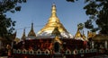 Mahazedi Pagoda under the midday sun, Bago, Bago region, Myanmar Royalty Free Stock Photo
