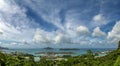 Mahe seychelles eden island aerial view panorama Royalty Free Stock Photo