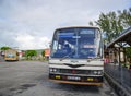 Local bus at Mahebourg station in Mauritius Royalty Free Stock Photo