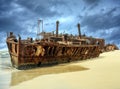 Maheno shipwreck Fraser Island Australia Royalty Free Stock Photo