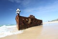 The Maheno shipwreck, Fraser Island, Queensland, Australia Royalty Free Stock Photo