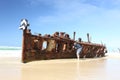 The Maheno shipwreck, Fraser Island, Queensland, Australia Royalty Free Stock Photo