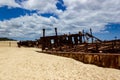 The Maheno shipwreck on 75 mile beach Fraser Island, Fraser Coast, Queensland, Australia Royalty Free Stock Photo