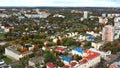 Mahiliou, Belarus. Mogilev Cityscape. Aerial view of skyline in autumn day. Bird's-eye view