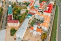 Mahiliou, Belarus. Mogilev Cityscape With Famous Landmark - 17th-century Town Hall. Aerial View Of Skyline In Autumn Day