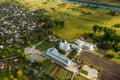 Mahiliou, Belarus. Mogilev Cityscape With Famous Landmarks - Church of Saints Boris and Gleb, and Church of the