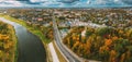 Mahiliou, Belarus. Mogilev Cityscape With Temple of the Holy Royal Martyrs and New Martyrs and Confessors of the 20th